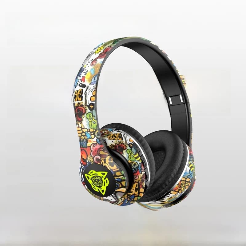 Cuffie Wireless Over-Ear Graffiti con Radio FM e Slot TF