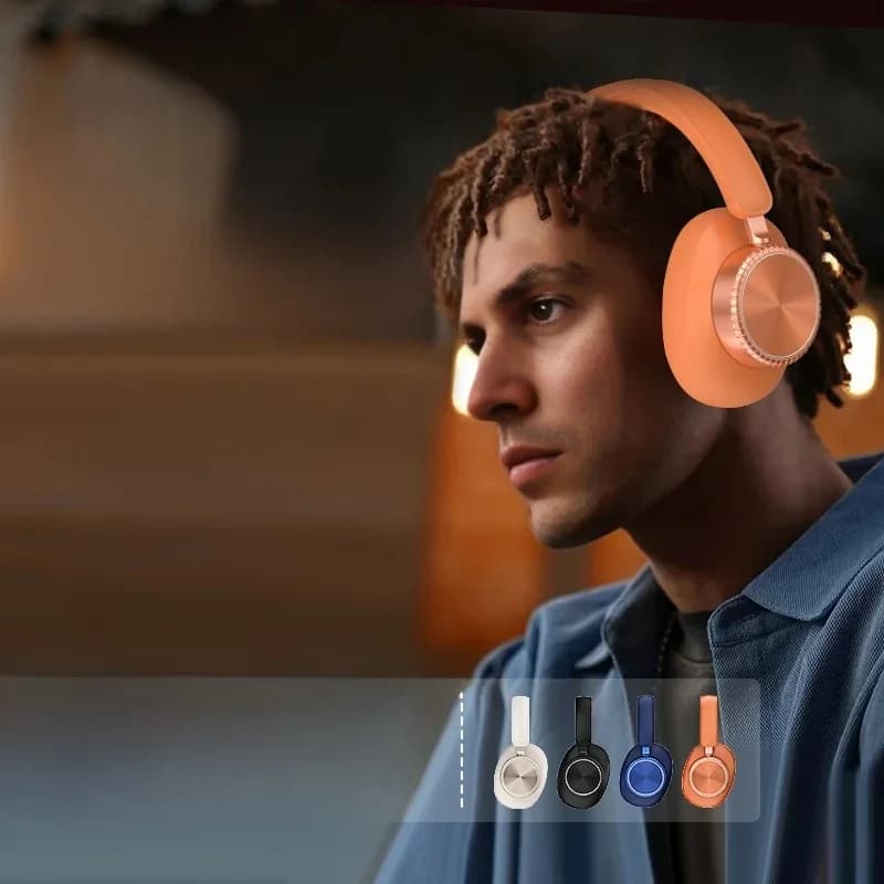Cuffie Wireless Over-Ear con Cancellazione Attiva del Rumore e Batteria da 35H