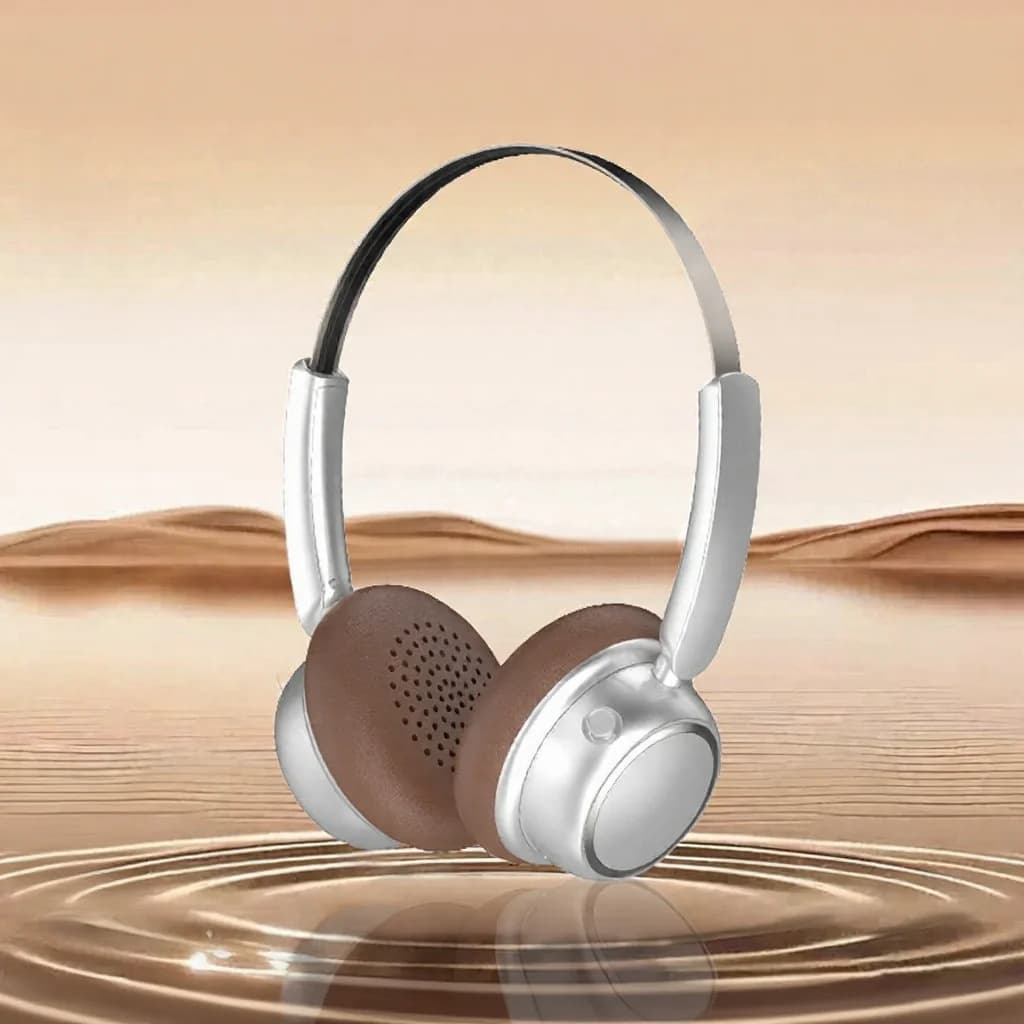 Cuffie Wireless Bluetooth Retro con Archetto in Metallo e Lunga Autonomia
