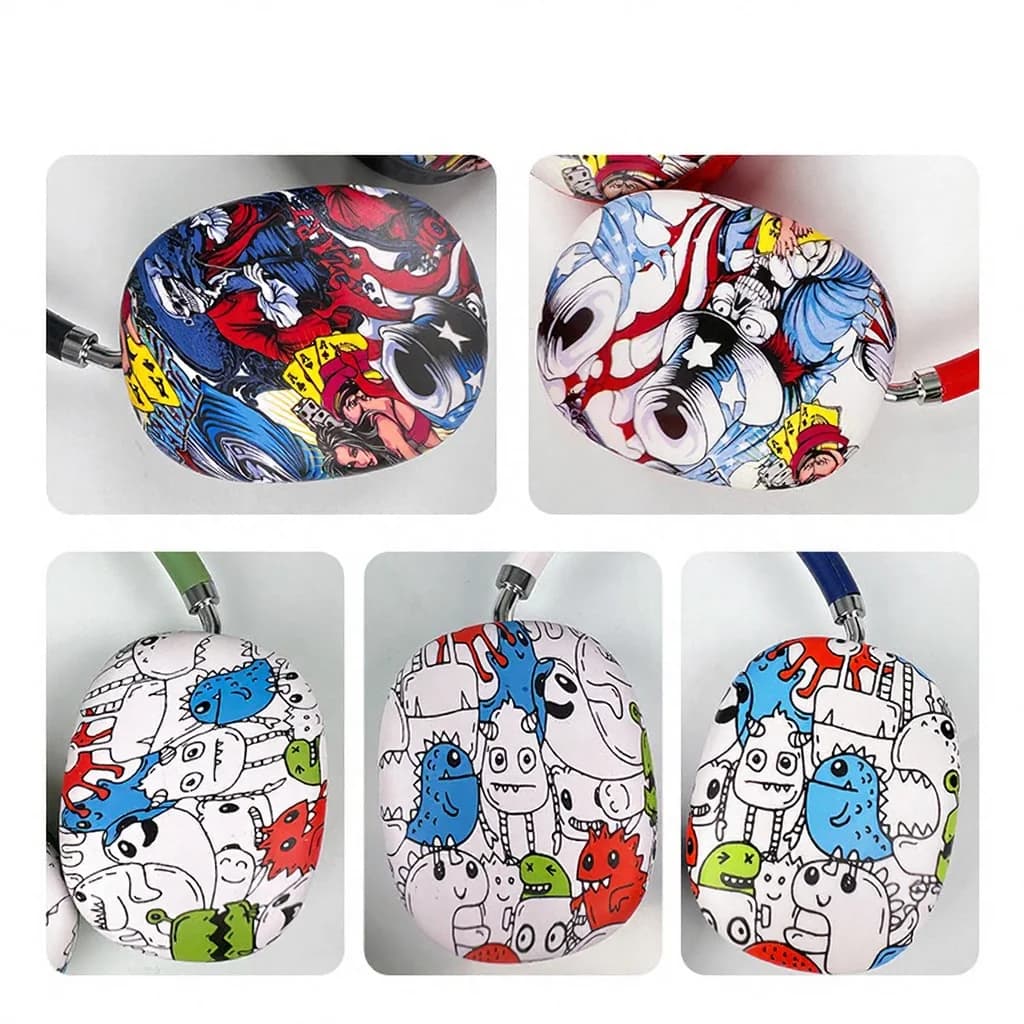 Cuffie Bluetooth Circumauricolari Graffiti con Radio FM e Slot TF