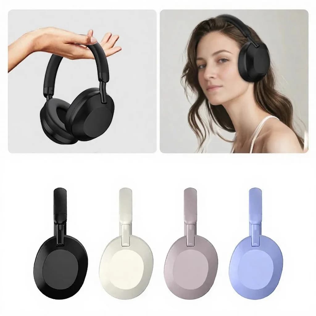 Cuffie Wireless con Cancellazione Attiva del Rumore Bluetooth 5.4 Over-Ear