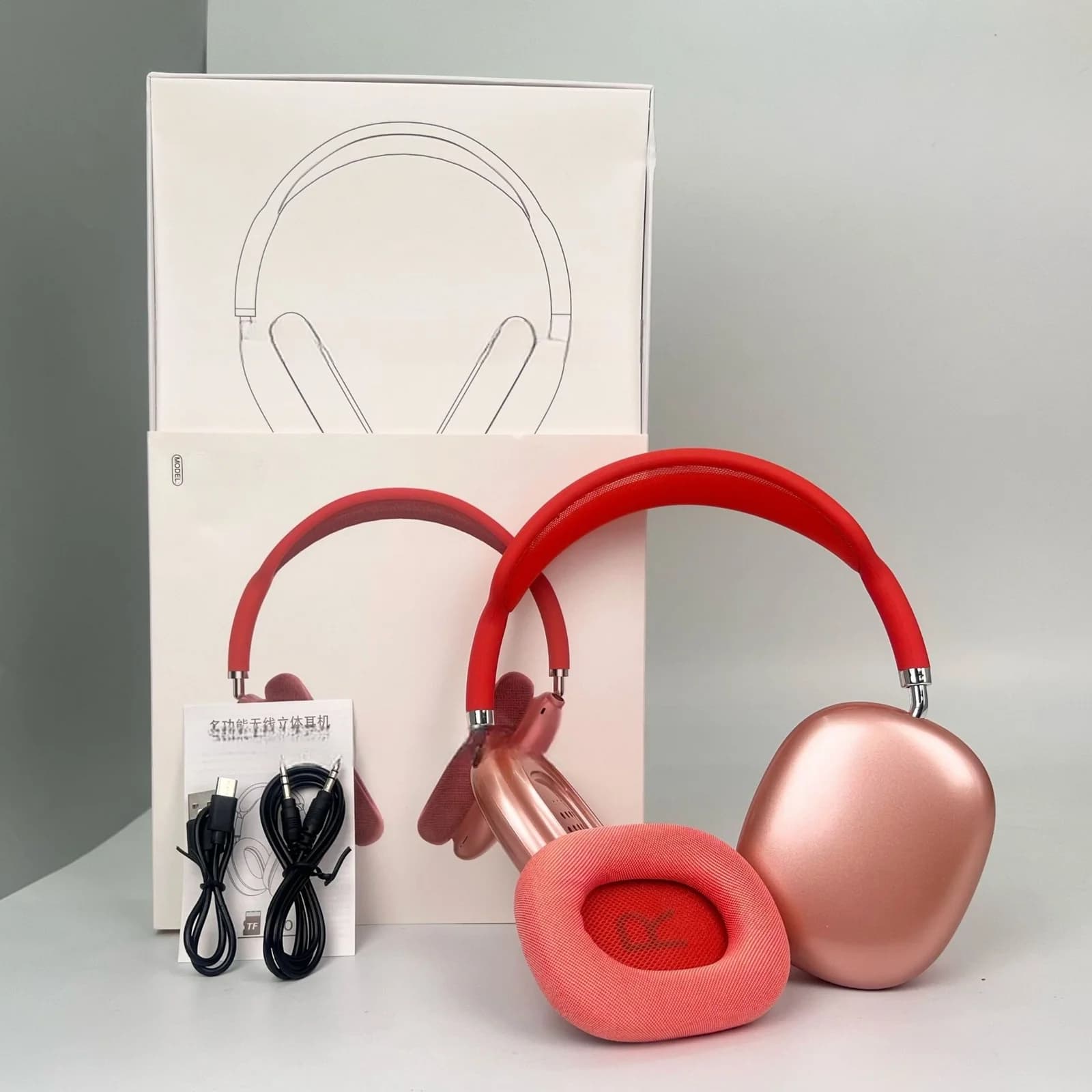 Cuffie Wireless Over-Ear con Padiglioni Magnetici e Archetto in Rete
