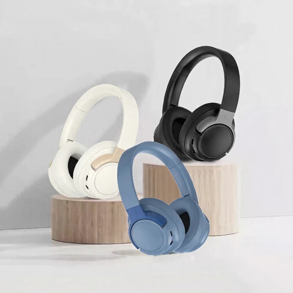 Cuffie Bluetooth Wireless Over-Ear con Cancellazione Attiva del Rumore