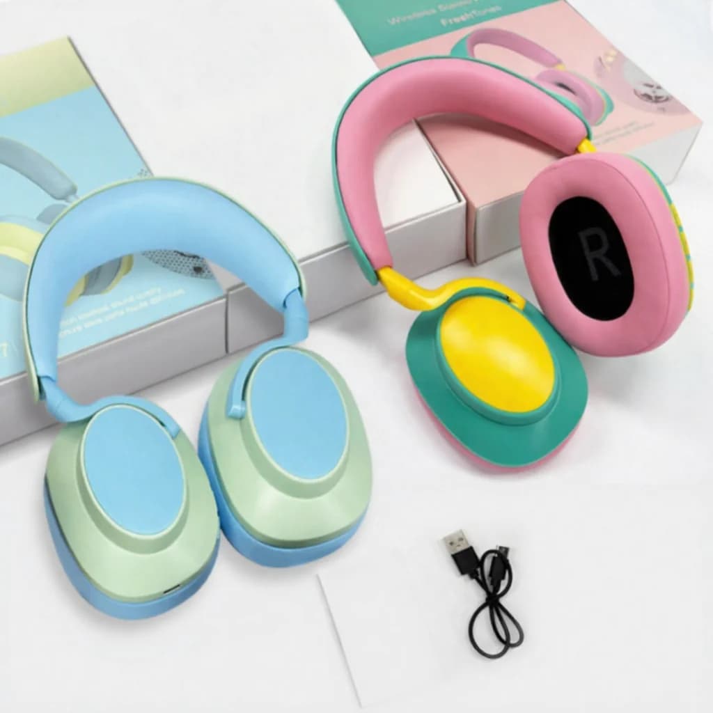 Cuffie Wireless Over-Ear Bluetooth con Microfono, Radio FM, Type-C