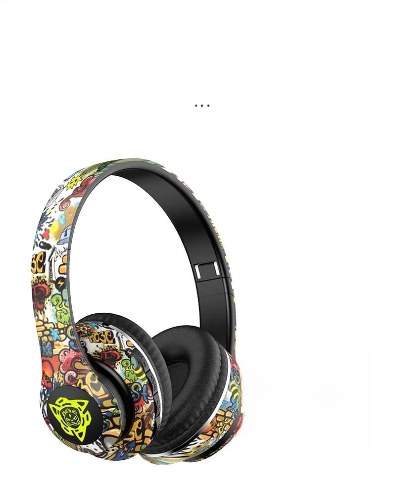Cuffie Wireless Over-Ear Graffiti con Radio FM e Slot TF