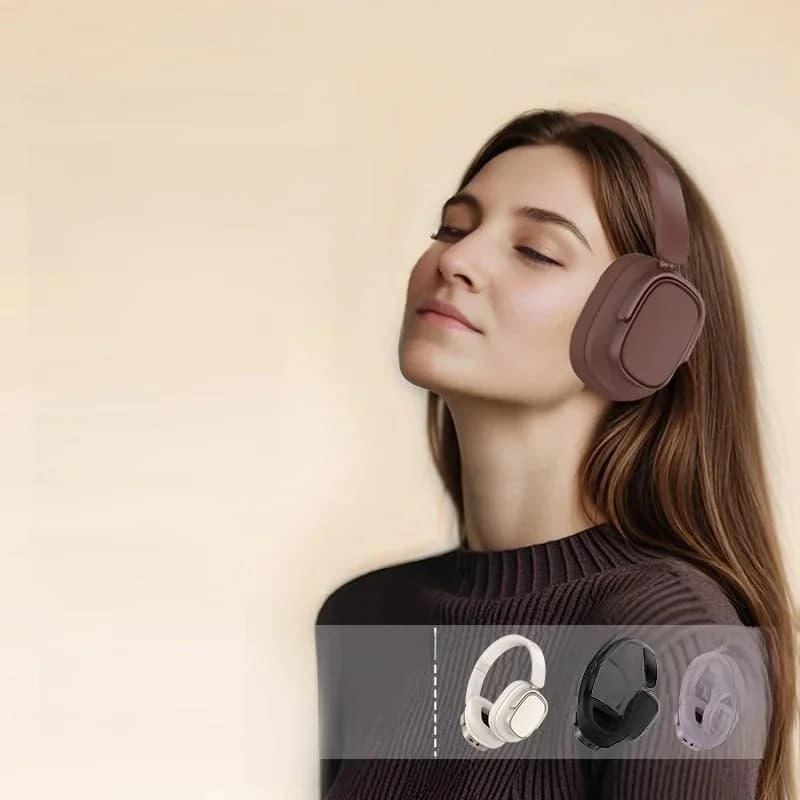 Cuffie Bluetooth Retro Over-Ear con Cancellazione Attiva del Rumore