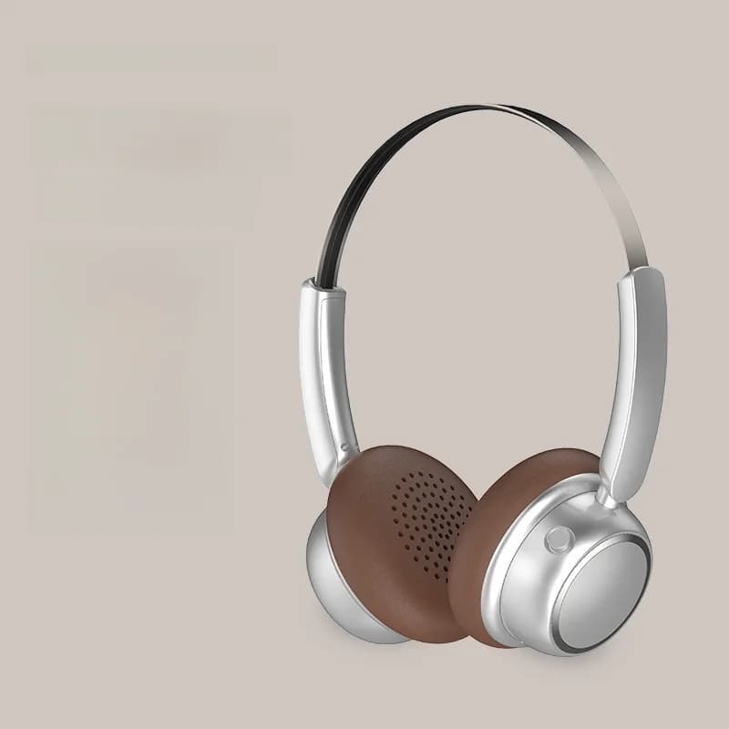 Cuffie Wireless Bluetooth Retro con Archetto in Metallo e Lunga Autonomia