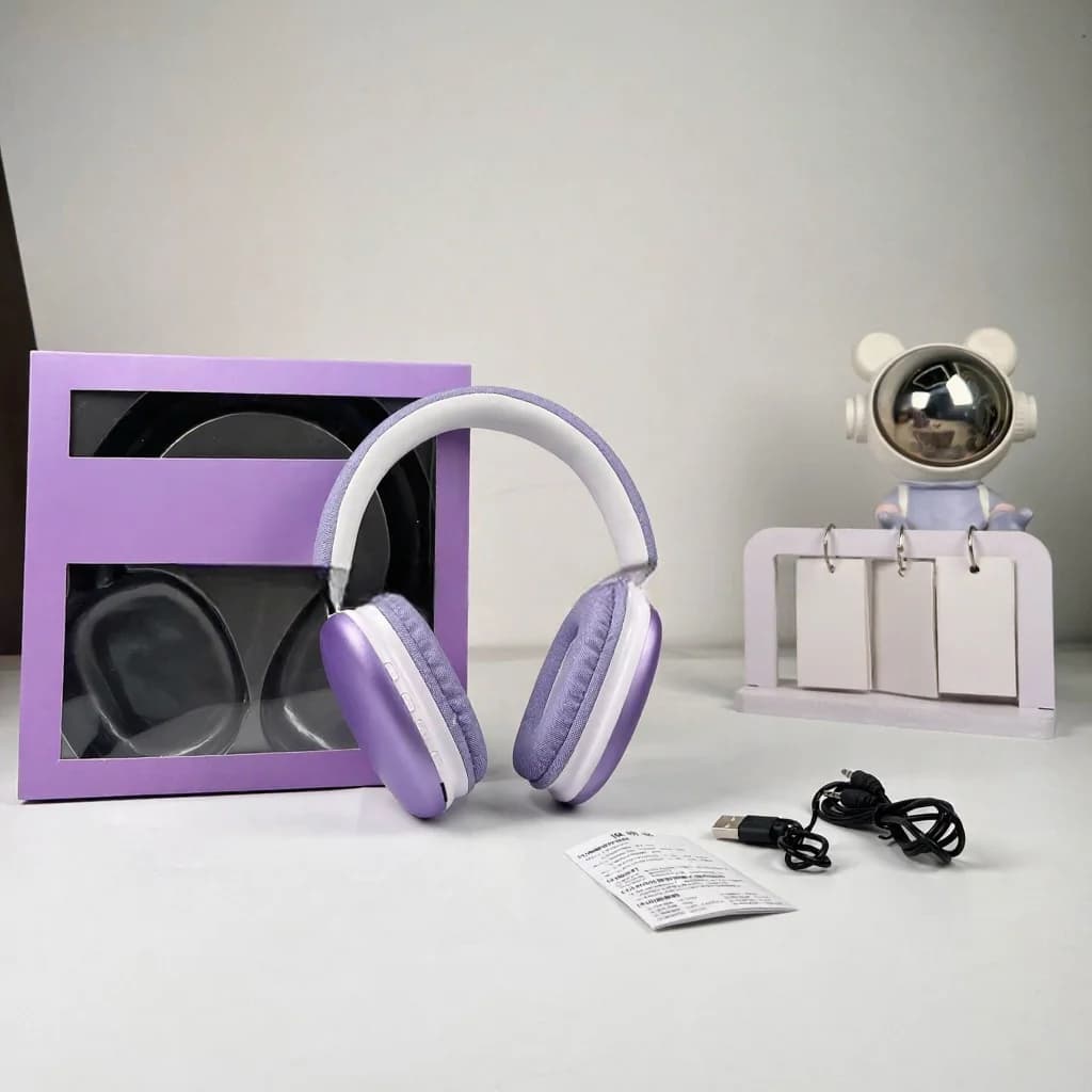Cuffie Wireless Over-Ear con Bluetooth 5.4 e Lunga Durata della Batteria