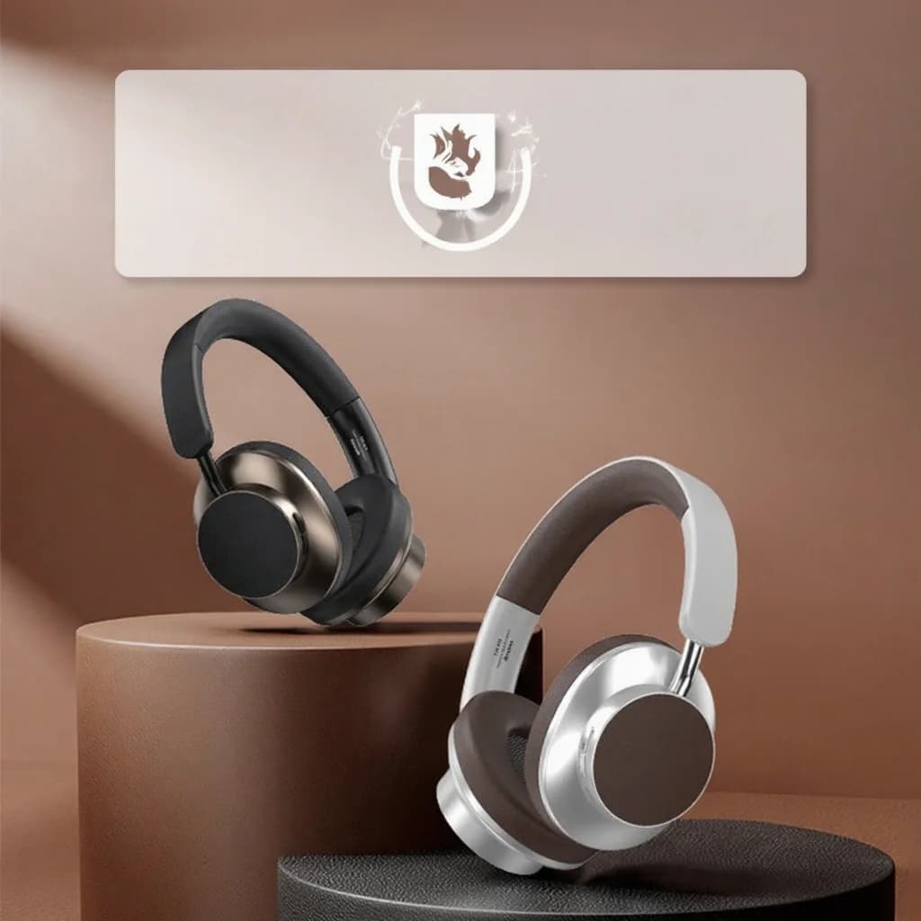 Cuffie Wireless Bluetooth Over-Ear Retrò con Radio FM e Slot per Scheda TF
