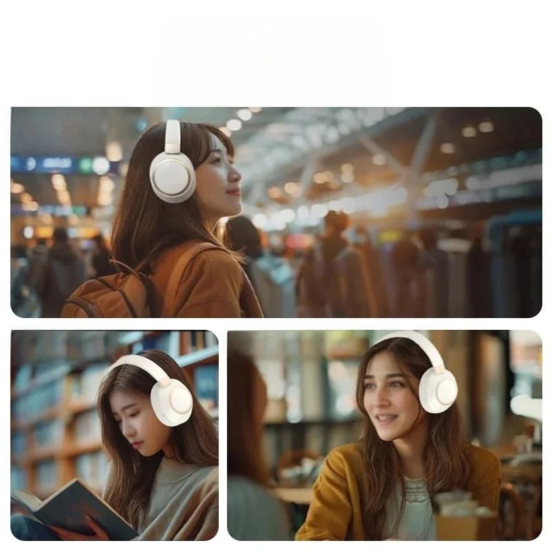 Cuffie Wireless Bluetooth Over-Ear Stereo con Cancellazione Attiva del Rumore