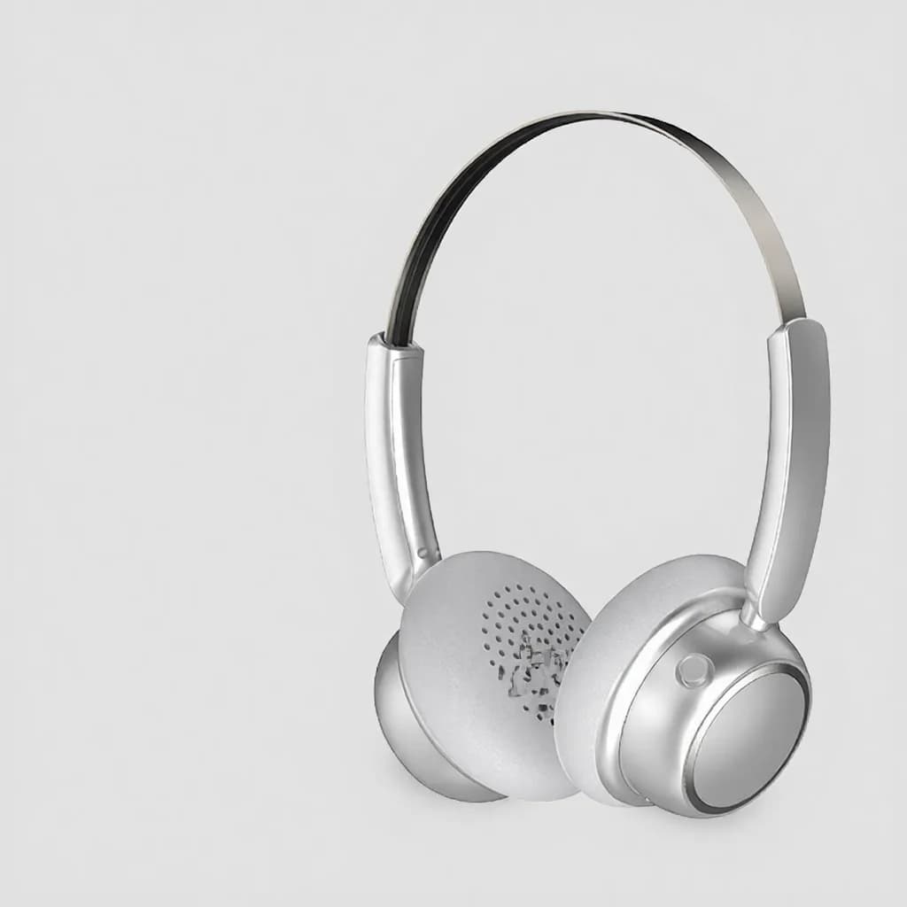 Cuffie Wireless Bluetooth Retro con Archetto in Metallo e Lunga Autonomia