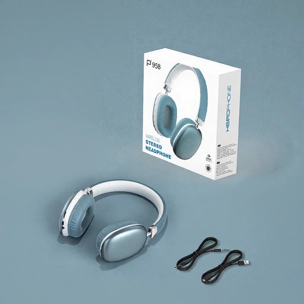 Cuffie Wireless Over-Ear con Radio FM e Slot per Scheda TF