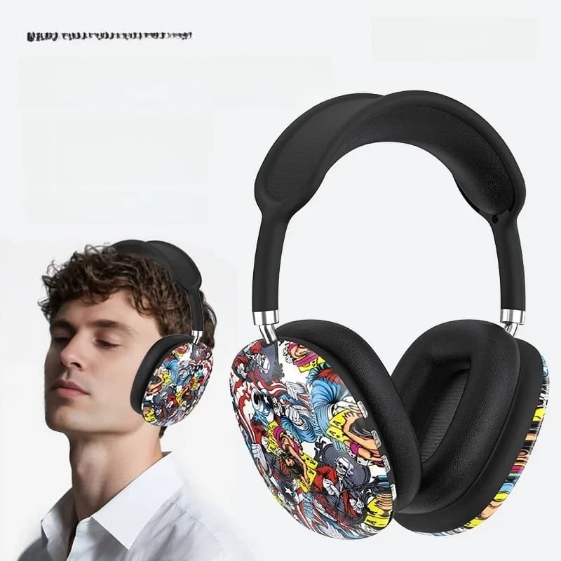 Cuffie Bluetooth Circumauricolari Graffiti con Radio FM e Slot TF