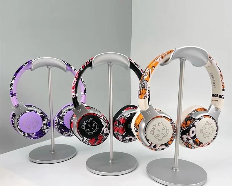 Cuffie Bluetooth Over-Ear Graffiti con Luci RGB e Microfono