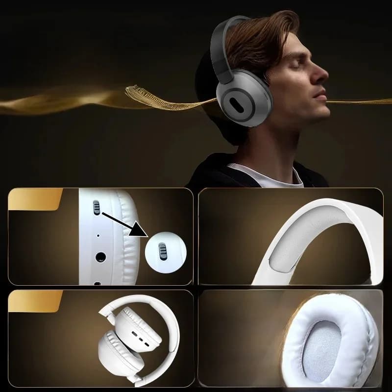 Cuffie Wireless Bluetooth Circumaurali con Lunga Autonomia