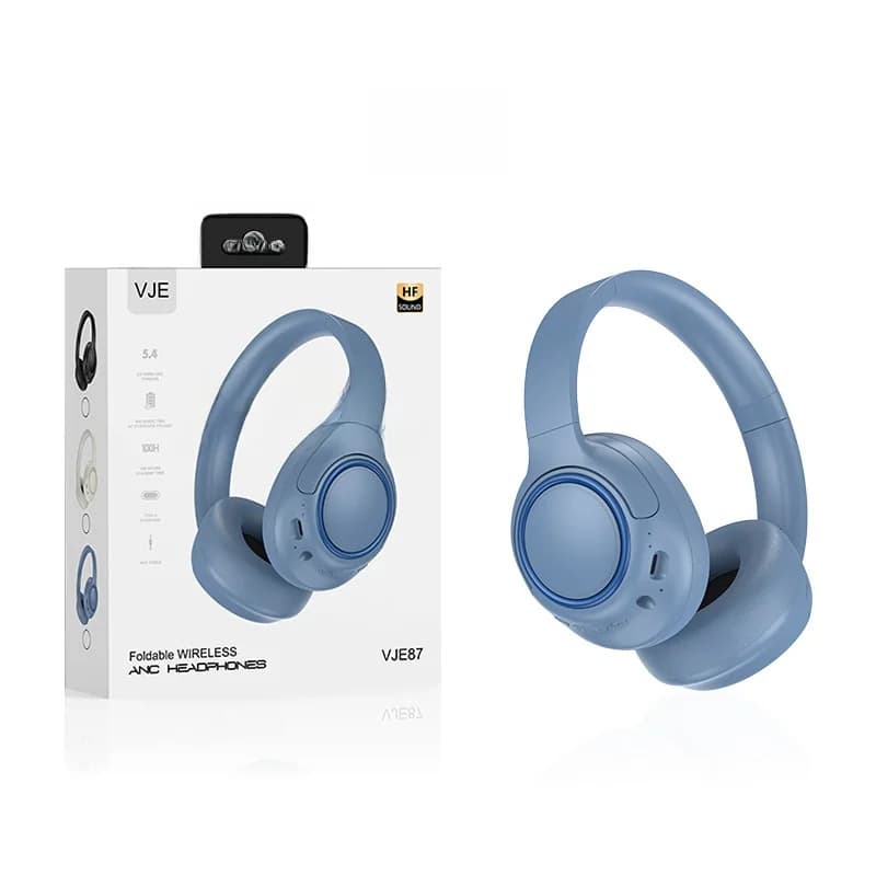 Cuffie Wireless Over-Ear con Cancellazione del Rumore e Lunga Durata della Batteria