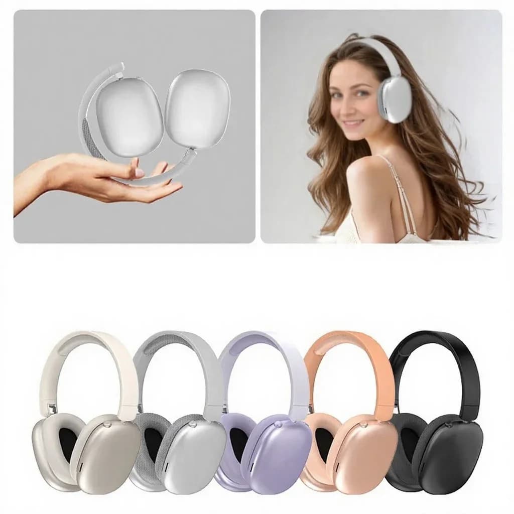 Cuffie Wireless Bluetooth Over-Ear con Radio FM e Slot TF
