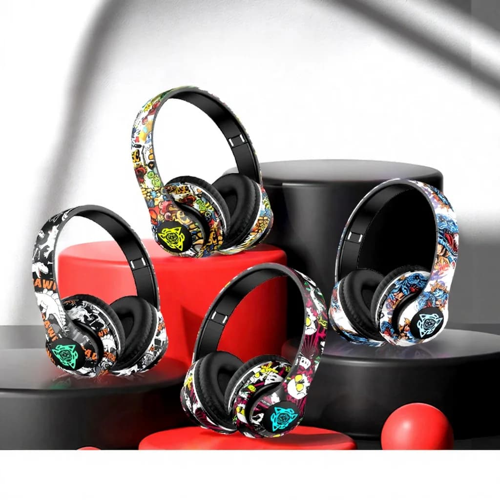 Cuffie Wireless Bluetooth Over-Ear con Microfono, Driver 40mm, Batteria 350mAh
