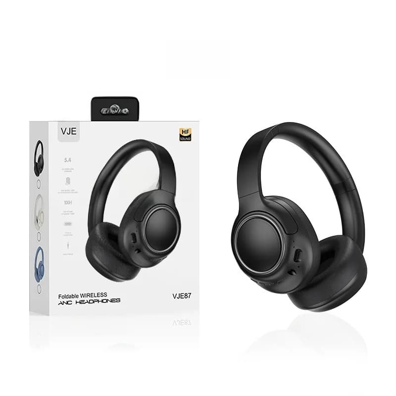 Cuffie Wireless Over-Ear con Cancellazione del Rumore e Lunga Durata della Batteria