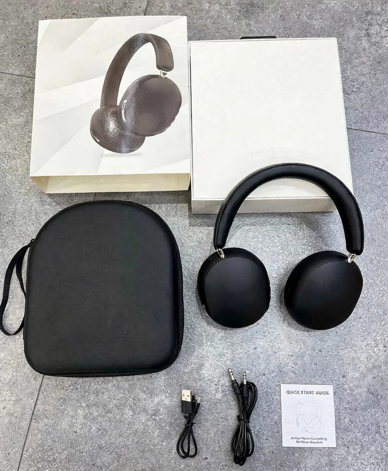 Cuffie Wireless ANC Over-Ear con Padiglioni in Pelle Proteica