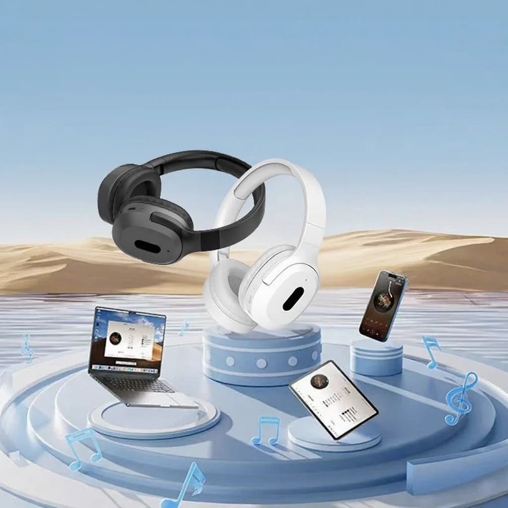 Cuffie Wireless Over-Ear Bluetooth Type-C Musica Stereo