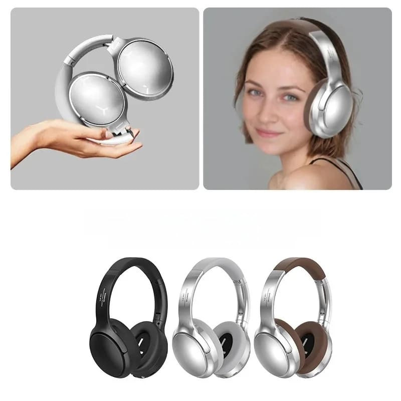 Cuffie Bluetooth Retro Over-Ear con Radio FM e Modalità Cablata