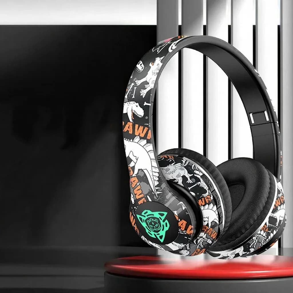 Cuffie Wireless Bluetooth Over-Ear con Mic, Driver 40mm, Batteria 350mAh