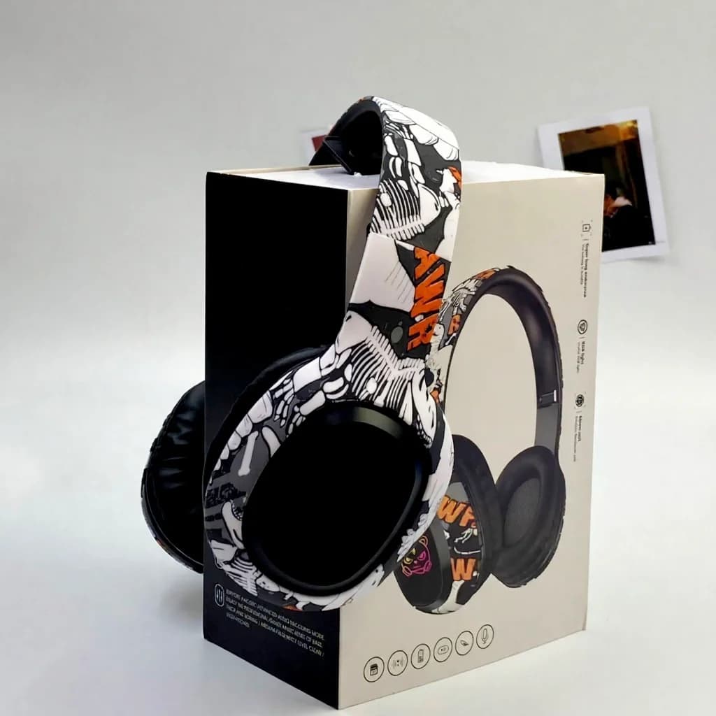 Cuffie Bluetooth Over-Ear con Radio FM e Luci LED