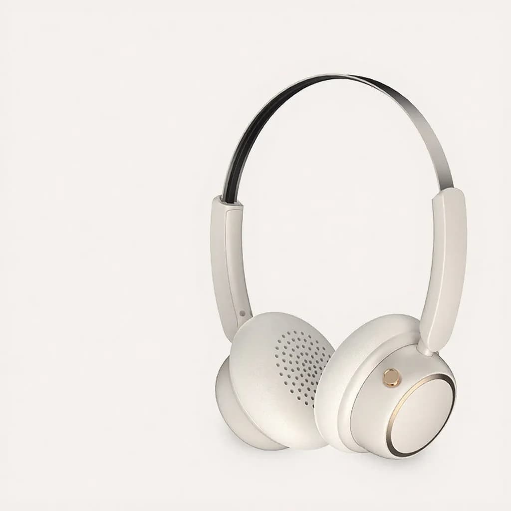 Cuffie Wireless Bluetooth Retro con Archetto in Metallo e Lunga Autonomia