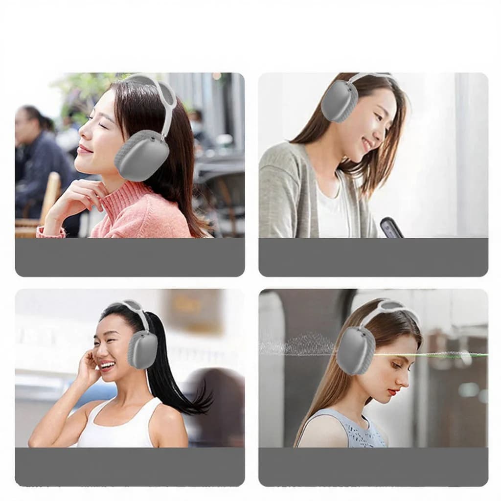 Cuffie Wireless Over-Ear con Padiglioni Magnetici e Archetto in Rete
