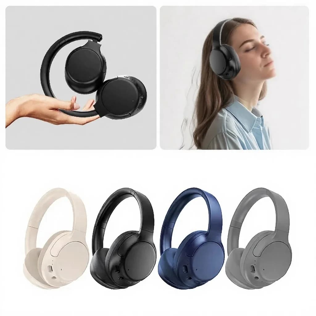 Cuffie Wireless Bluetooth con Cancellazione Attiva del Rumore, Over-Ear, Lunga Autonomia