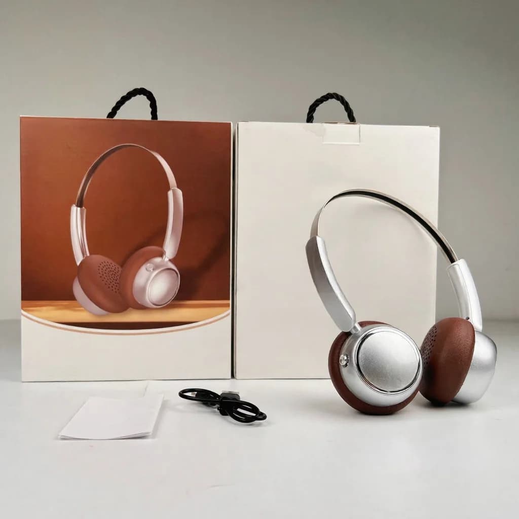Cuffie Wireless Retro Circumaurali con Radio FM e Bluetooth 5.4
