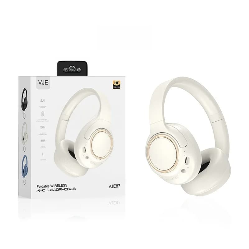 Cuffie Wireless Over-Ear con Cancellazione del Rumore e Lunga Durata della Batteria