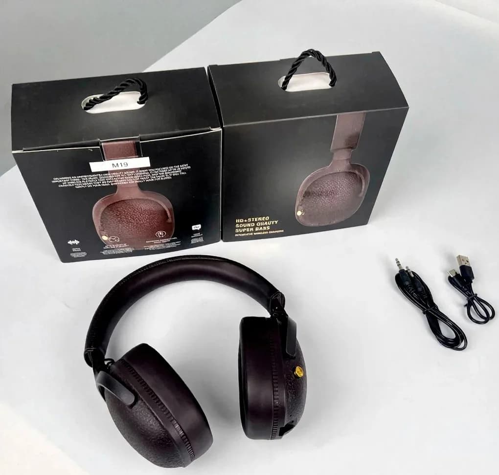 Cuffie Wireless Over-Ear Retro con Ricarica Type-C e Slot per Scheda TF