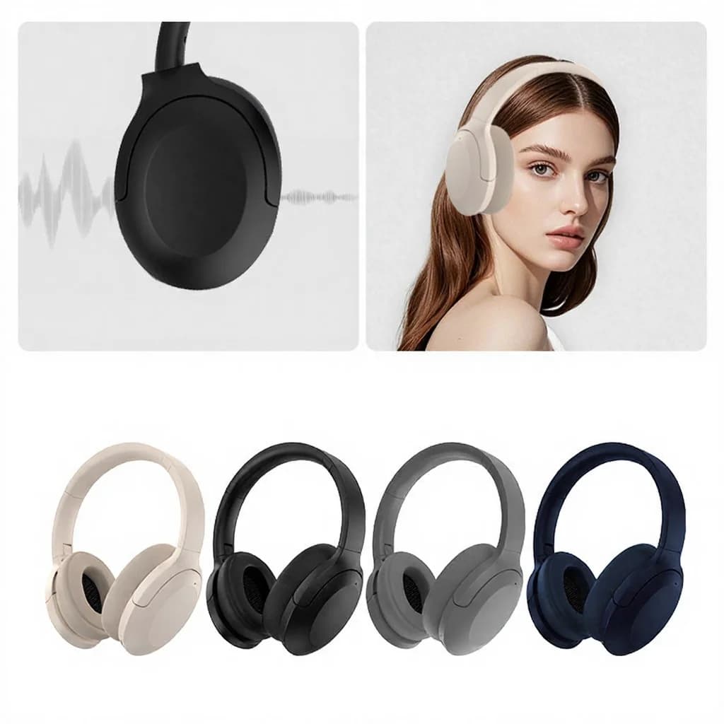 Cuffie Bluetooth Wireless Stereo Over-Ear con Cancellazione Attiva del Rumore