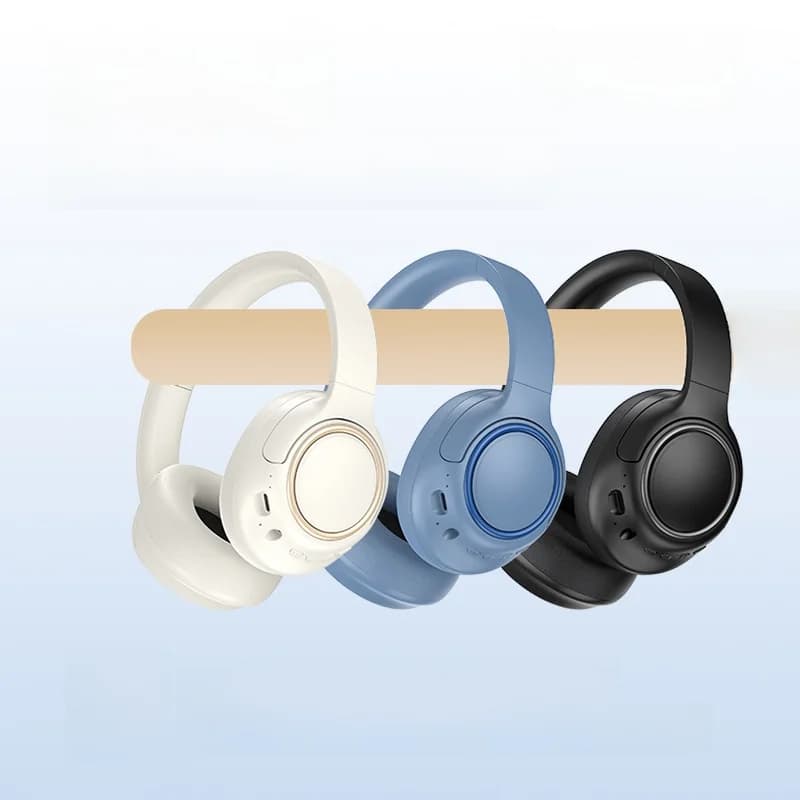 Cuffie Wireless Over-Ear con Cancellazione del Rumore e Lunga Durata della Batteria