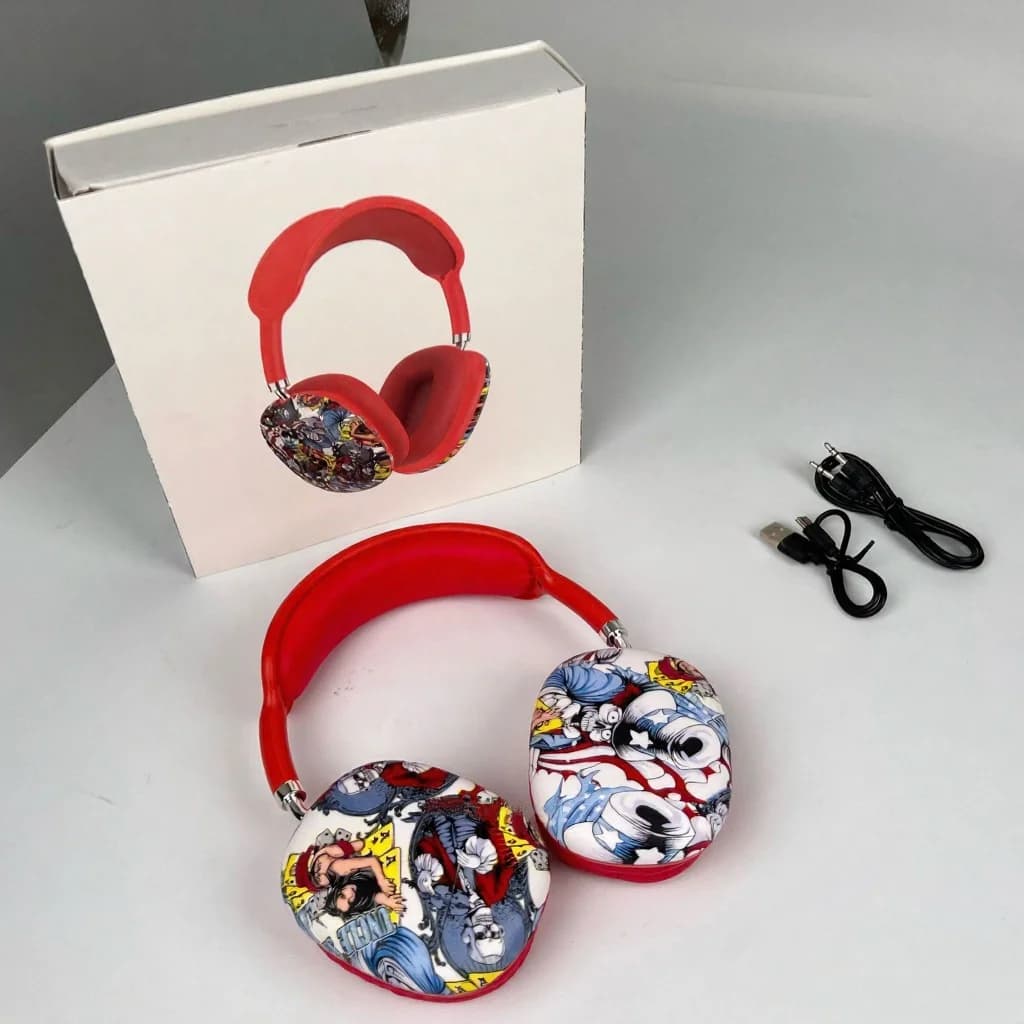Cuffie Bluetooth Circumauricolari Graffiti con Radio FM e Slot TF