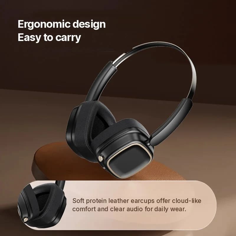 Cuffie Wireless Retro Over-Ear Bluetooth 5.4 Stereo Bass