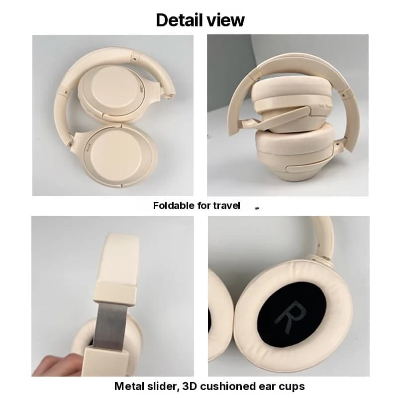 Cuffie Wireless Bluetooth Over-Ear con Cancellazione Attiva del Rumore