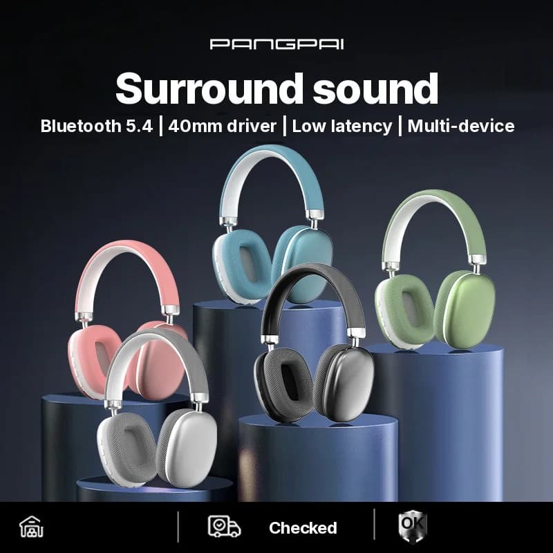 Cuffie Wireless Over-Ear con Radio FM e Slot per Scheda TF