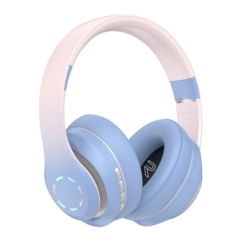 Cuffie Wireless Circumaurali con Luci LED e Radio FM