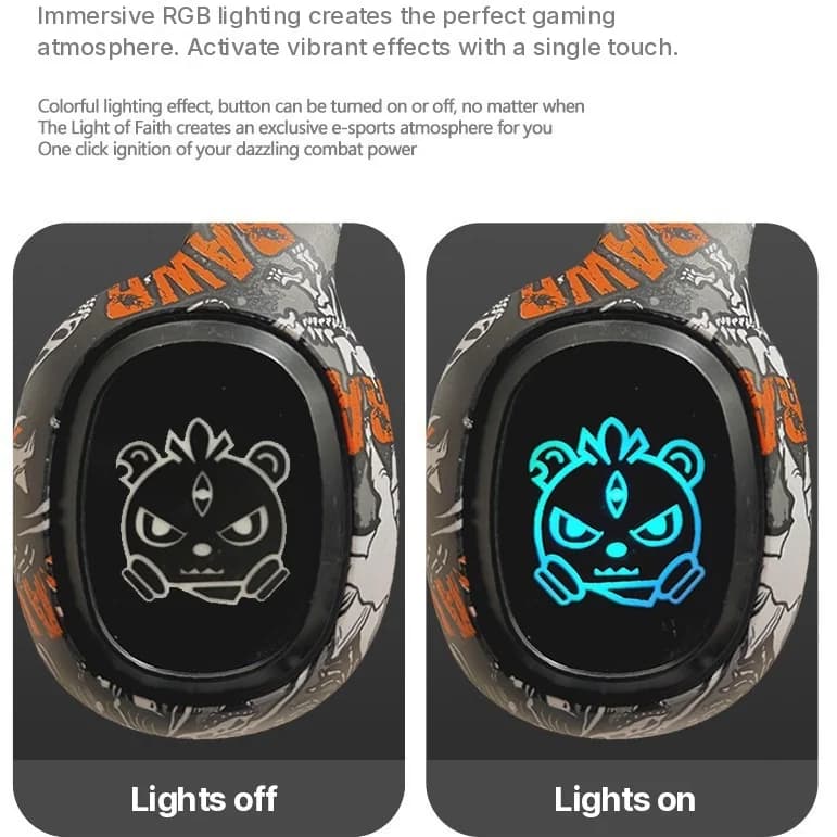 Cuffie Bluetooth Over-Ear con Radio FM e Luci LED