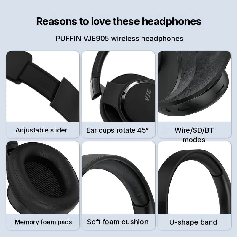 Cuffie Wireless Over-Ear con Lunga Autonomia e Bluetooth 5.4