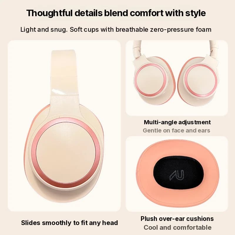 Cuffie Wireless Bluetooth Over-Ear Lunga Autonomia per Gaming