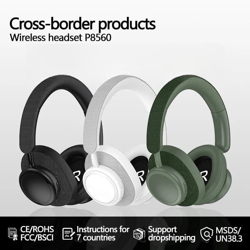 Cuffie Wireless Over-Ear con Bassi Profondi e Lunga Autonomia