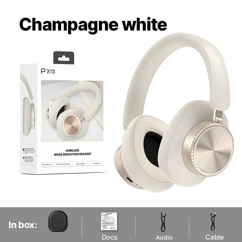 Cuffie Wireless Bluetooth Circumaurali con Cancellazione del Rumore e Custodia