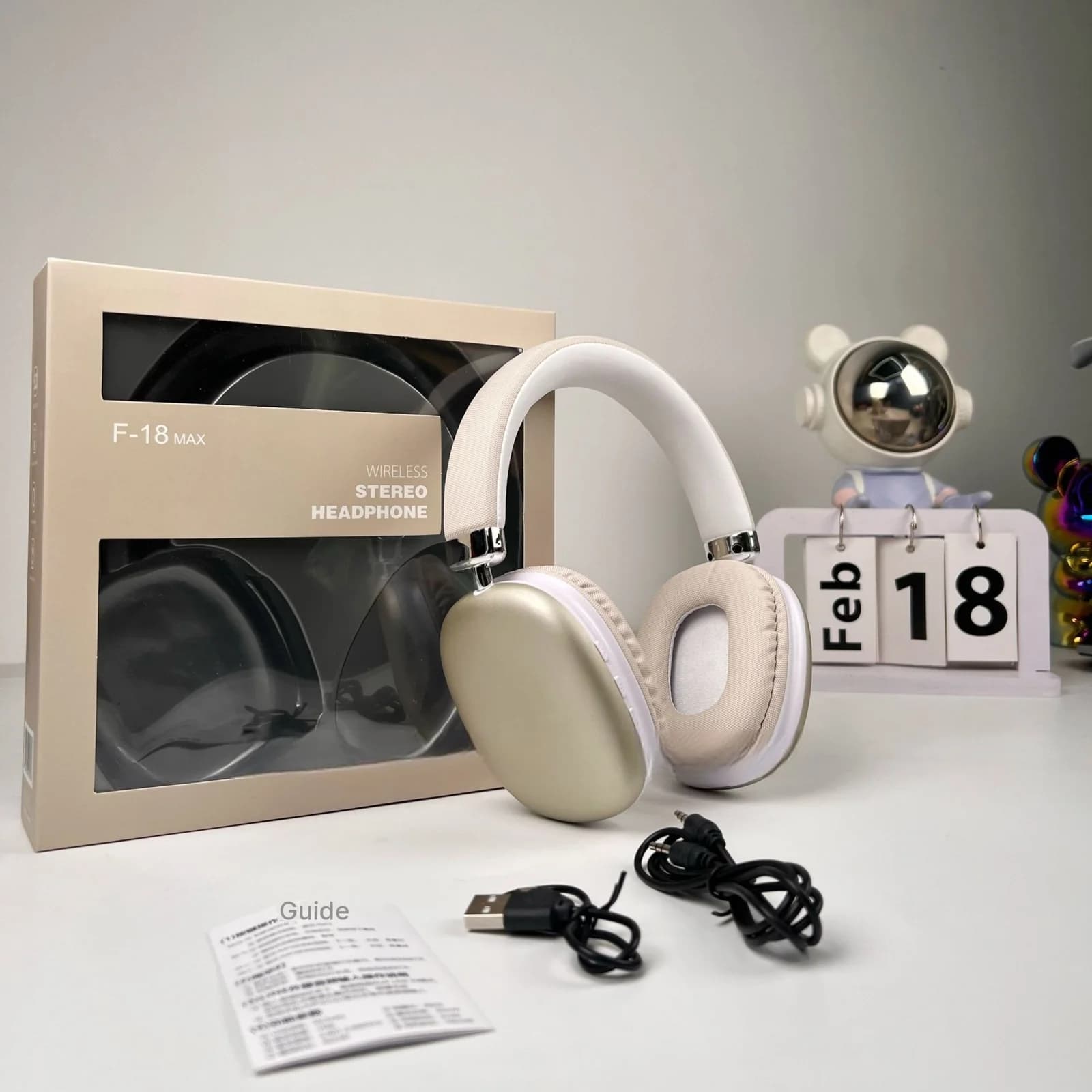 Cuffie Wireless Over-Ear con Bluetooth 5.4 e Lunga Durata della Batteria