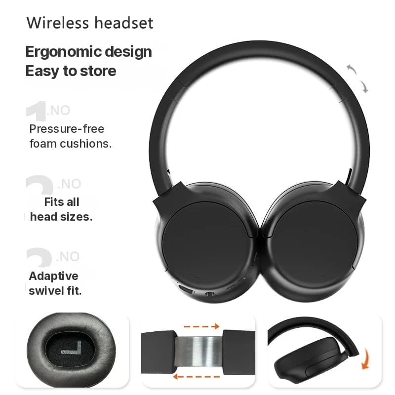 Cuffie Wireless Bluetooth con Cancellazione Attiva del Rumore, Over-Ear, Lunga Autonomia