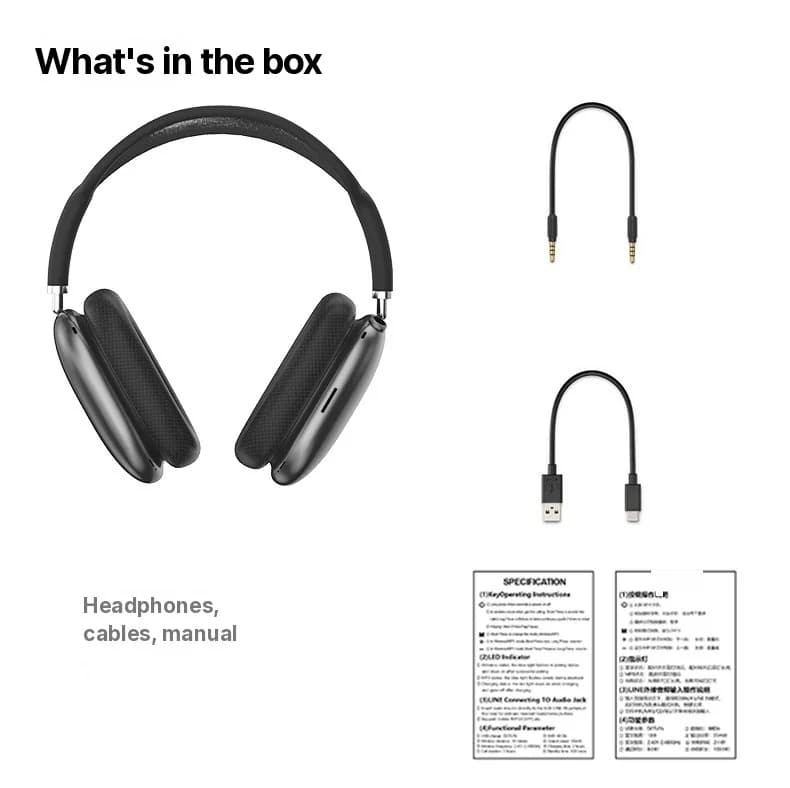 Cuffie Over-Ear Bluetooth 5.4 con Manopola Rotante e Radio FM