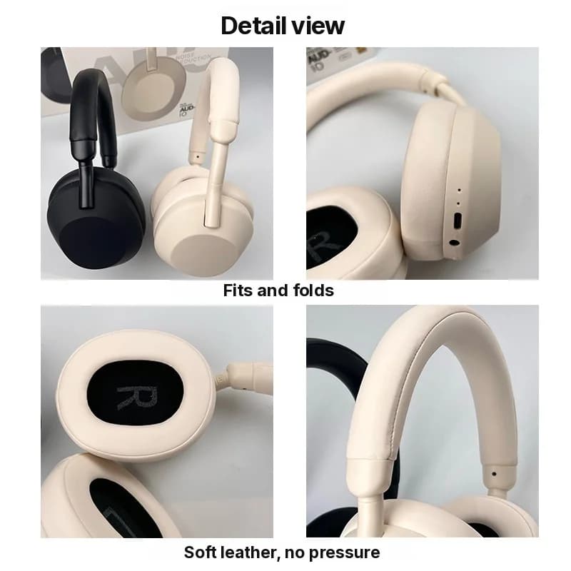 Cuffie Wireless Bluetooth Over-Ear Stereo con Cancellazione Attiva del Rumore